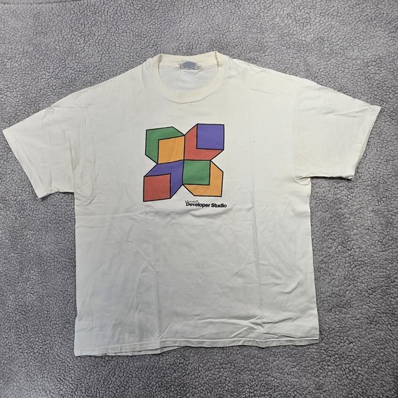 Vintage '90s Microsoft Developer Studio Single Stitch White T-shirt